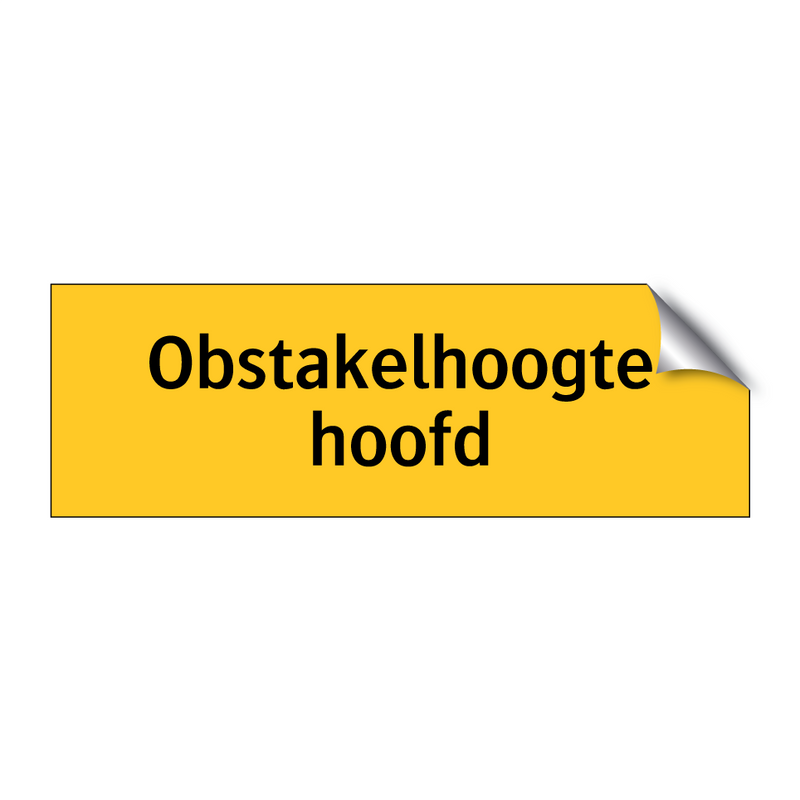 Obstakelhoogte hoofd & Obstakelhoogte hoofd & Obstakelhoogte hoofd & Obstakelhoogte hoofd