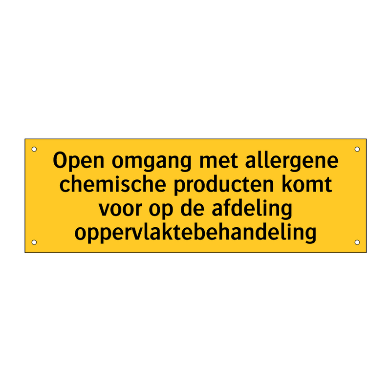 Open omgang met allergene chemische producten komt /.../