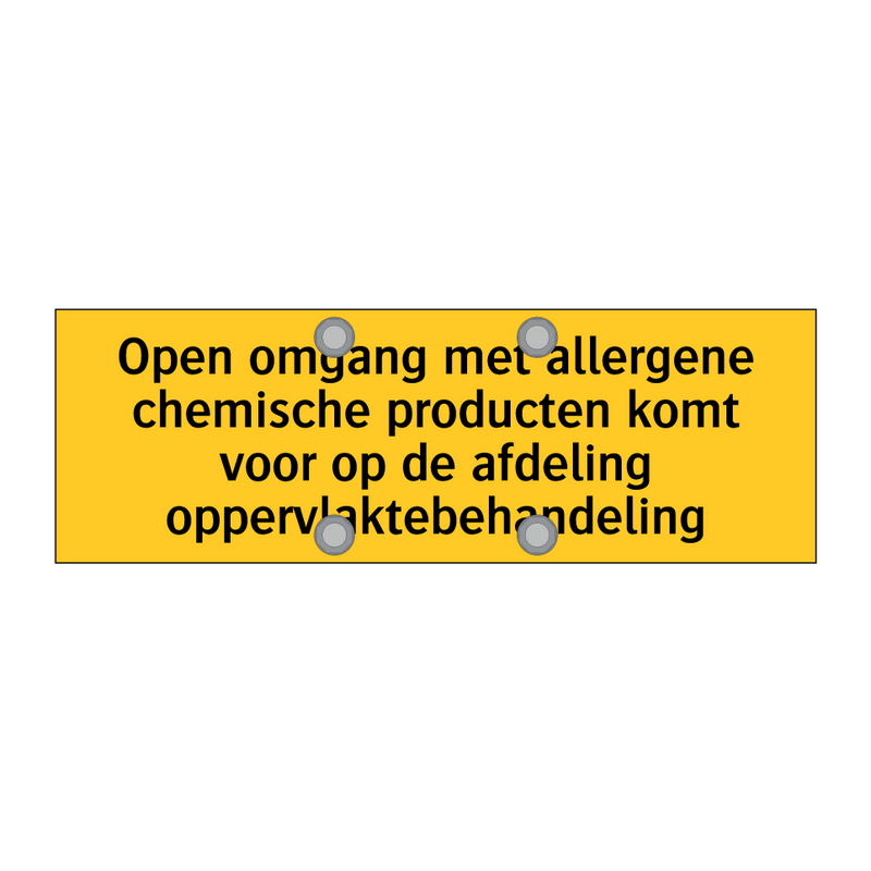 Open omgang met allergene chemische producten komt /.../