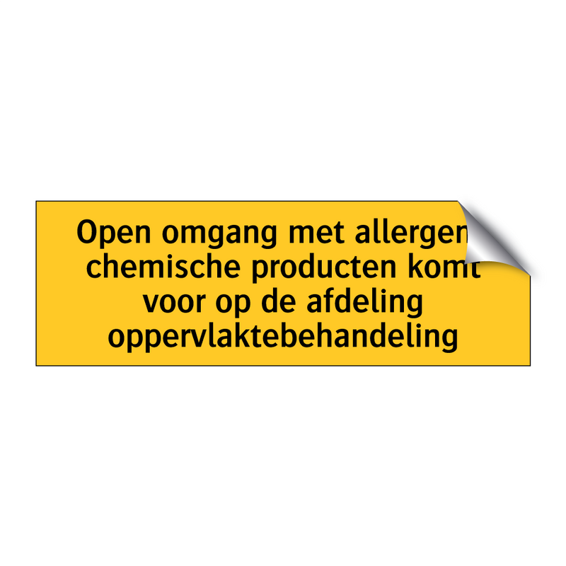 Open omgang met allergene chemische producten komt /.../