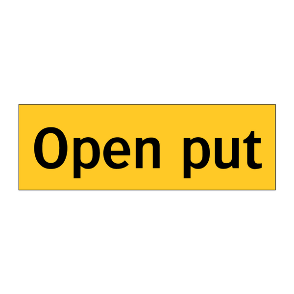 Open put & Open put & Open put & Open put & Open put & Open put & Open put & Open put & Open put