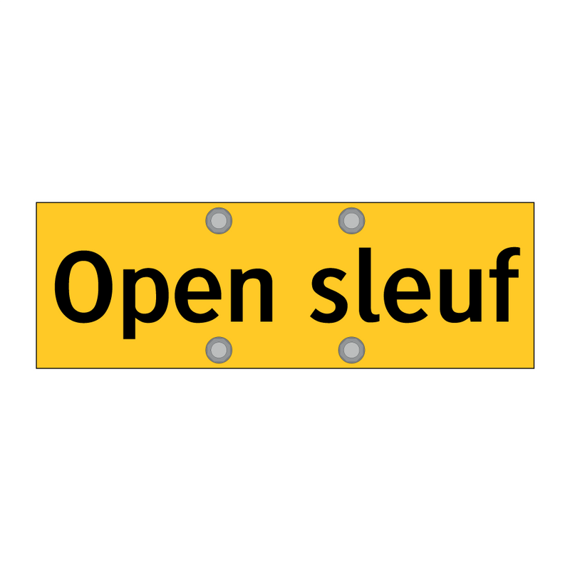 Open sleuf & Open sleuf & Open sleuf