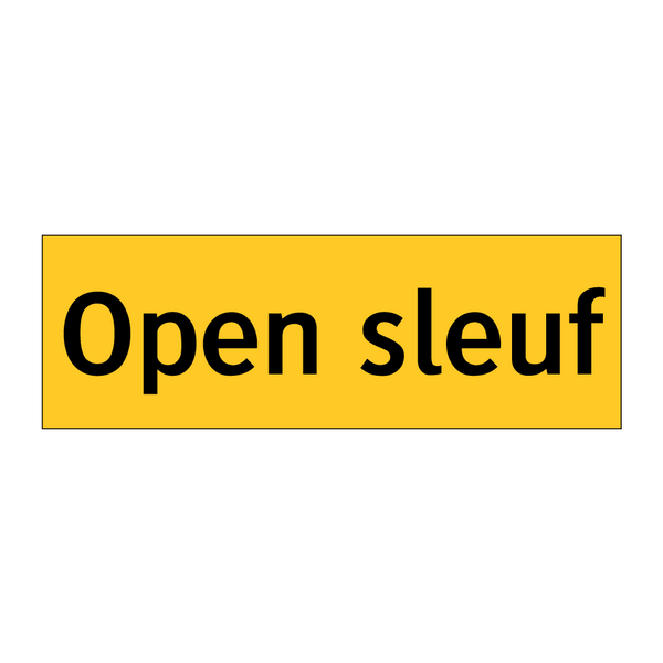 Open sleuf & Open sleuf & Open sleuf & Open sleuf & Open sleuf & Open sleuf & Open sleuf