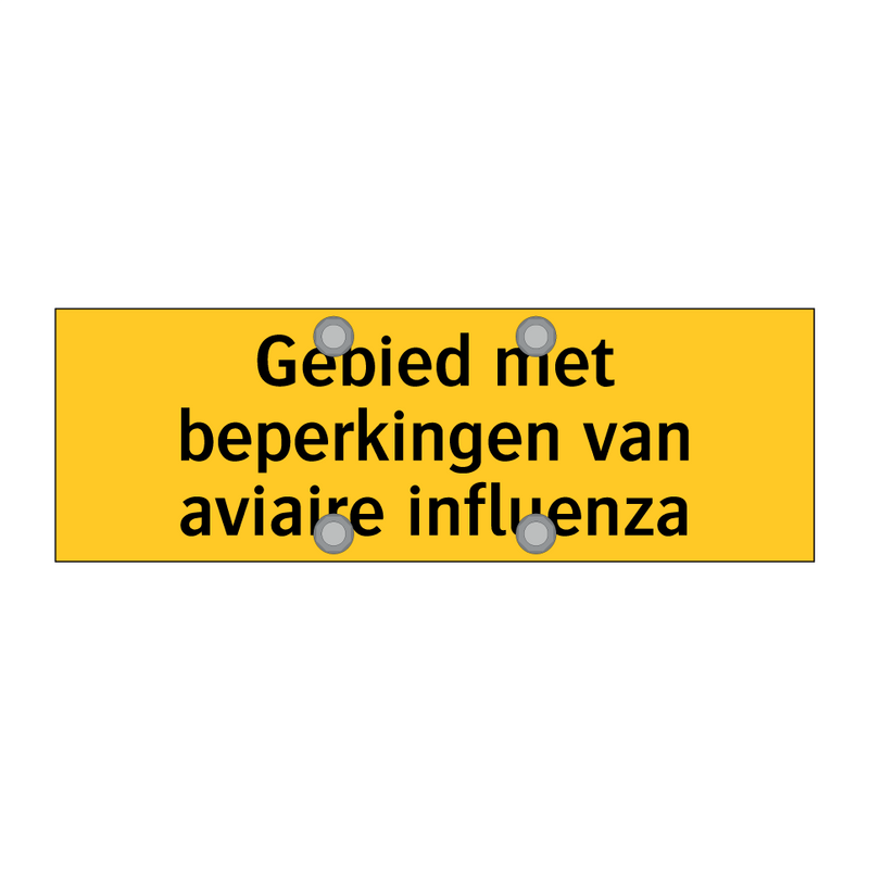 Gebied met beperkingen van aviaire influenza & Gebied met beperkingen van aviaire influenza