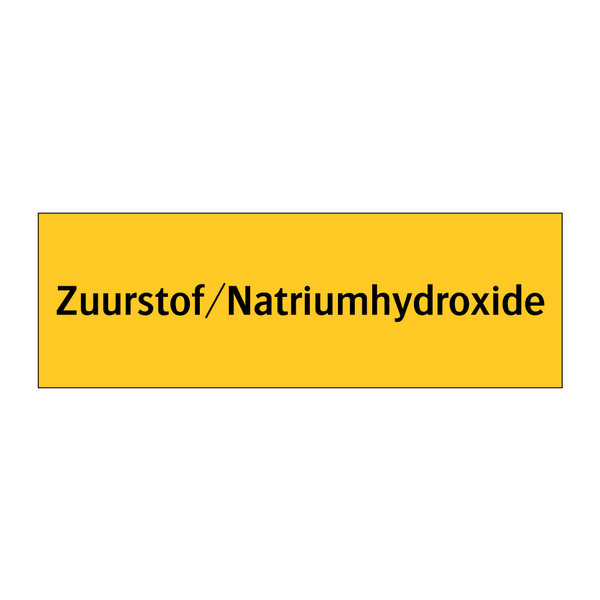 Zuurstof/Natriumhydroxide & Zuurstof/Natriumhydroxide & Zuurstof/Natriumhydroxide