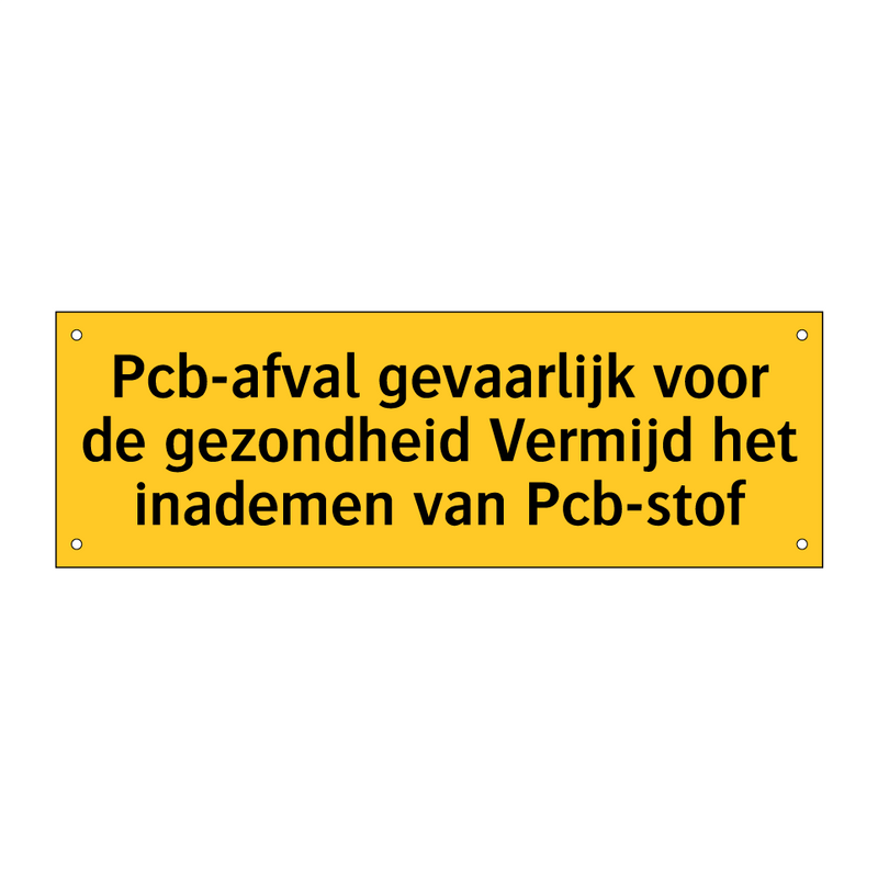 Pcb-afval gevaarlijk voor de gezondheid Vermijd het /.../