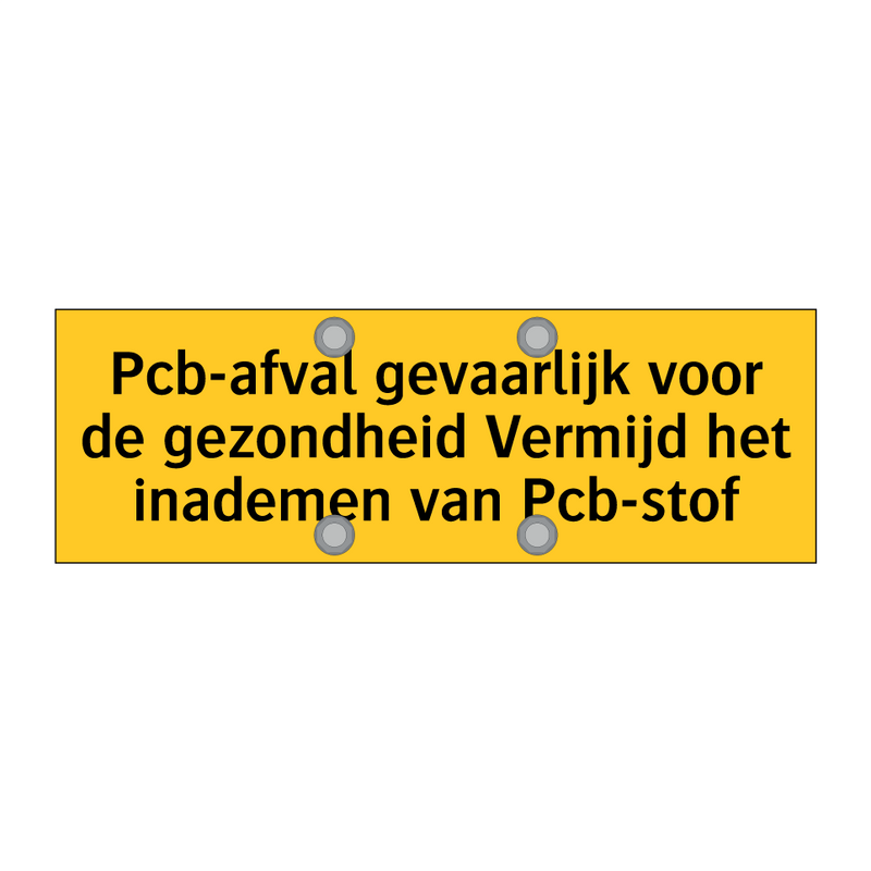 Pcb-afval gevaarlijk voor de gezondheid Vermijd het /.../