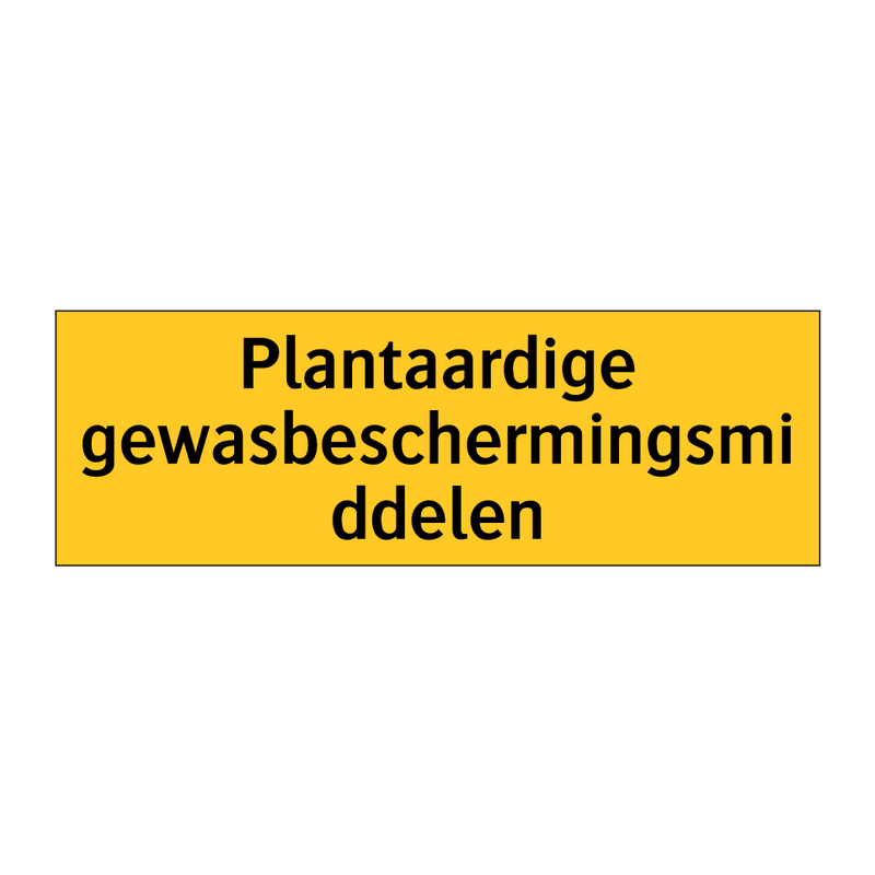 Plantaardige gewasbeschermingsmiddelen & Plantaardige gewasbeschermingsmiddelen