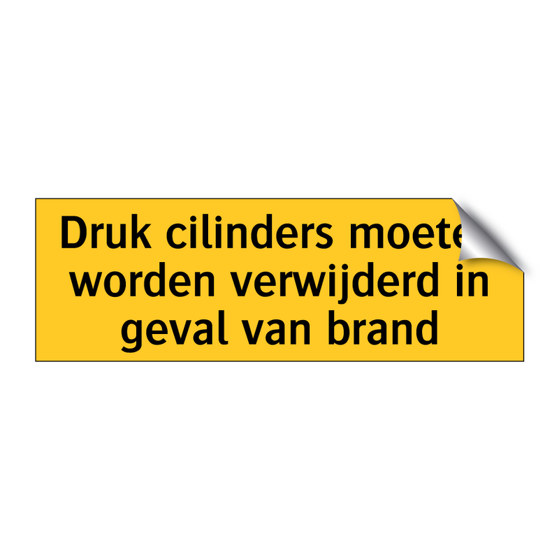 Druk cilinders moeten worden verwijderd in geval van /.../