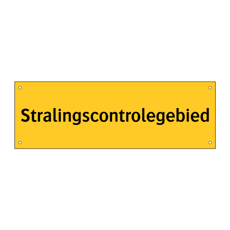 Stralingscontrolegebied & Stralingscontrolegebied & Stralingscontrolegebied