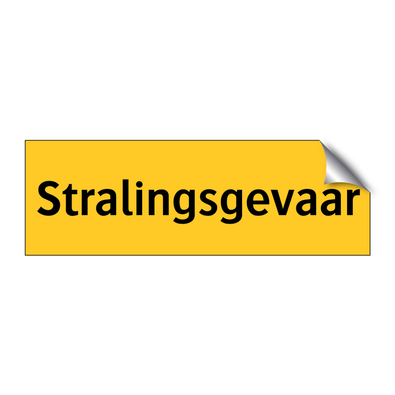 Stralingsgevaar & Stralingsgevaar & Stralingsgevaar & Stralingsgevaar