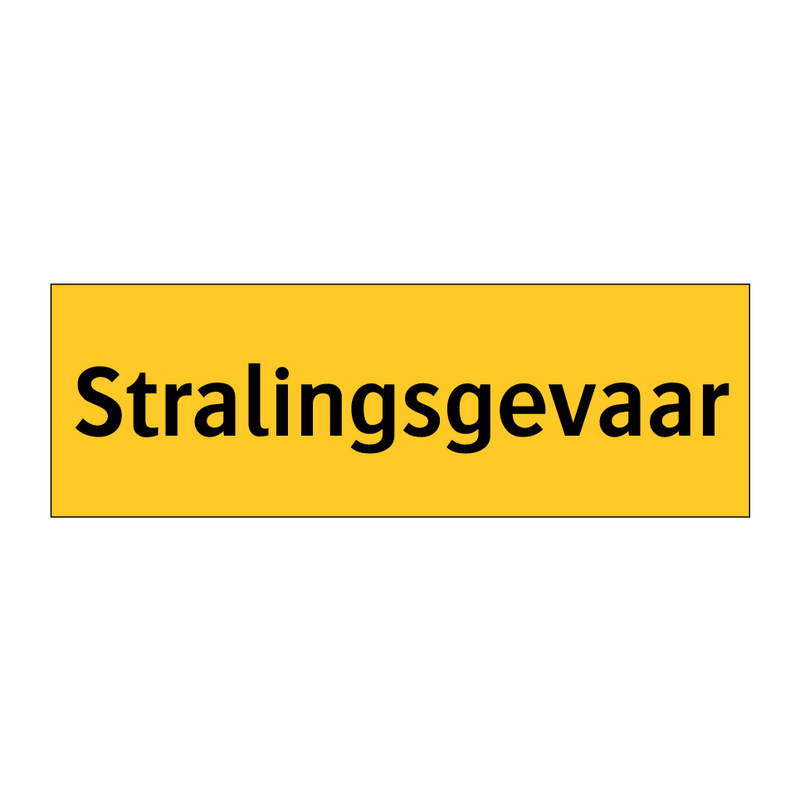 Stralingsgevaar & Stralingsgevaar & Stralingsgevaar & Stralingsgevaar & Stralingsgevaar