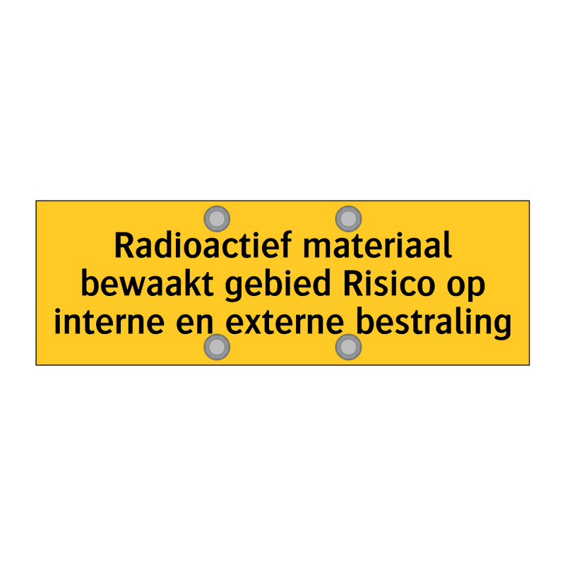 Radioactief materiaal bewaakt gebied Risico op interne /.../