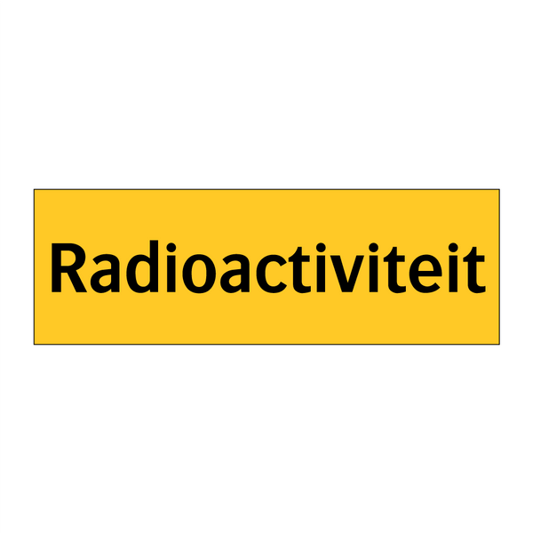 Radioactiviteit & Radioactiviteit & Radioactiviteit & Radioactiviteit & Radioactiviteit