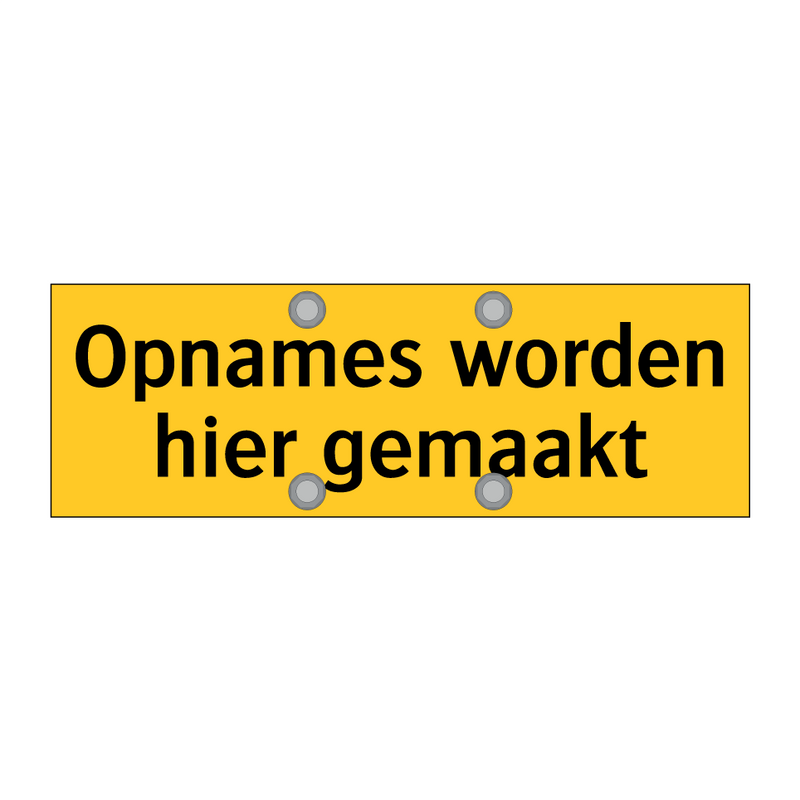 Opnames worden hier gemaakt & Opnames worden hier gemaakt & Opnames worden hier gemaakt