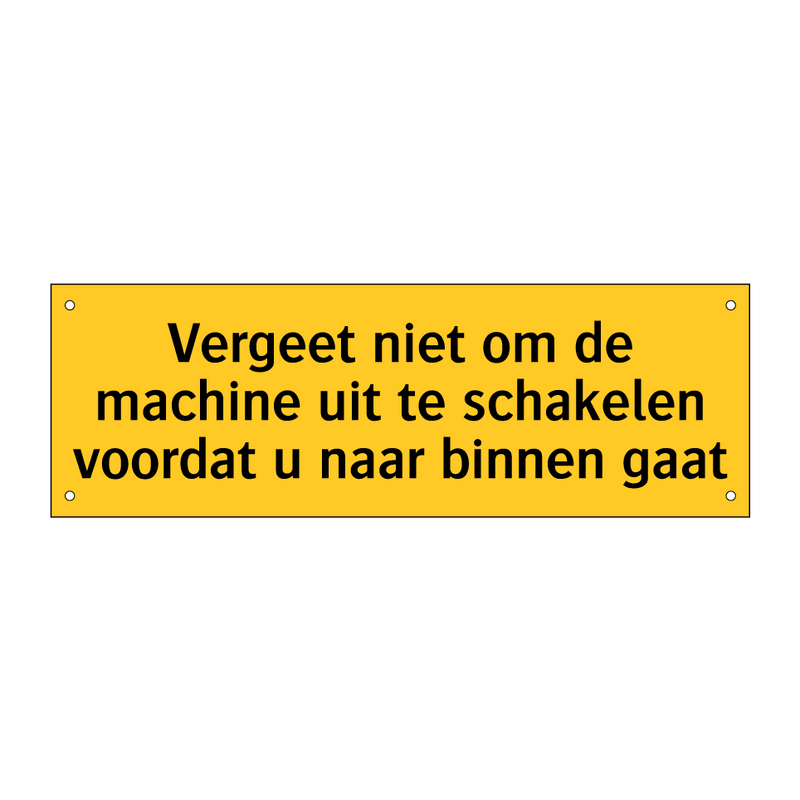 Vergeet niet om de machine uit te schakelen voordat u /.../