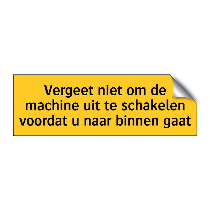 Vergeet niet om de machine uit te schakelen voordat u /.../