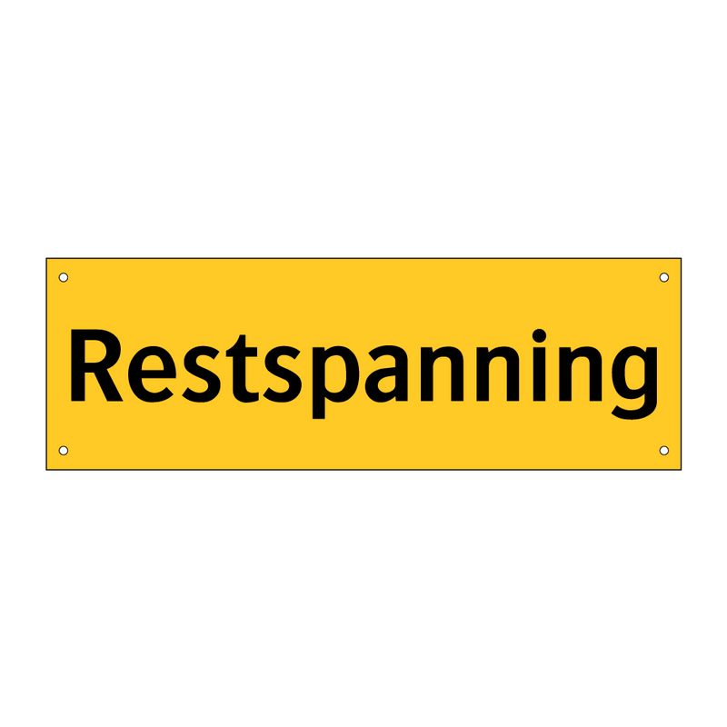 Restspanning & Restspanning & Restspanning & Restspanning & Restspanning & Restspanning