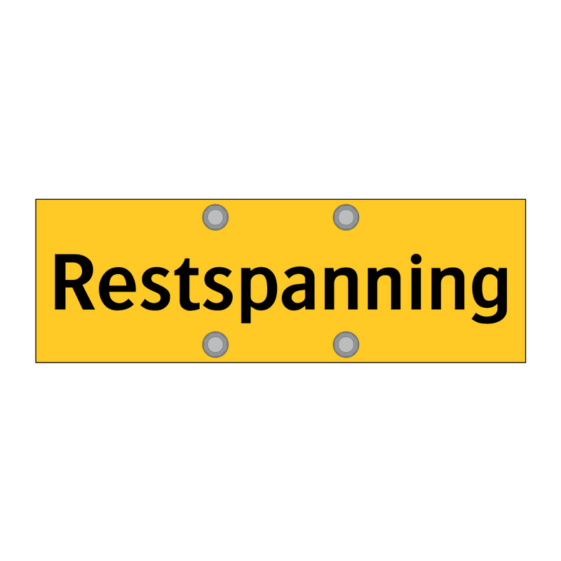 Restspanning & Restspanning & Restspanning