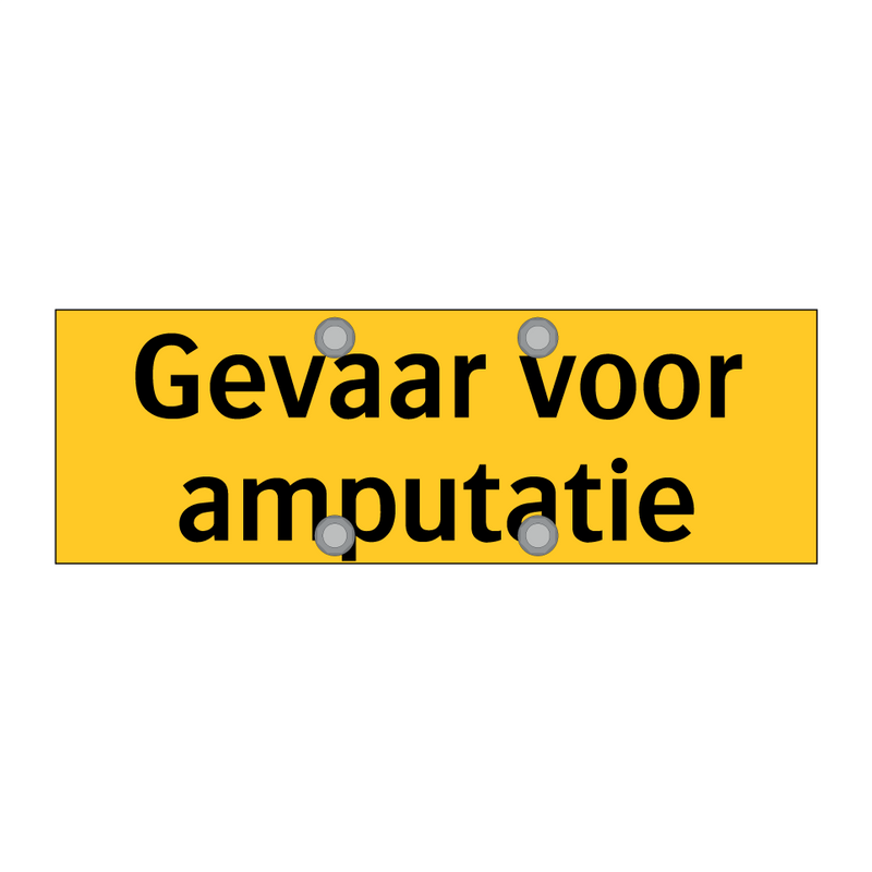 Gevaar voor amputatie & Gevaar voor amputatie & Gevaar voor amputatie