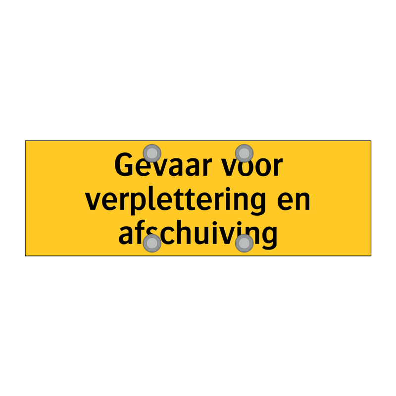 Gevaar voor verplettering en afschuiving & Gevaar voor verplettering en afschuiving