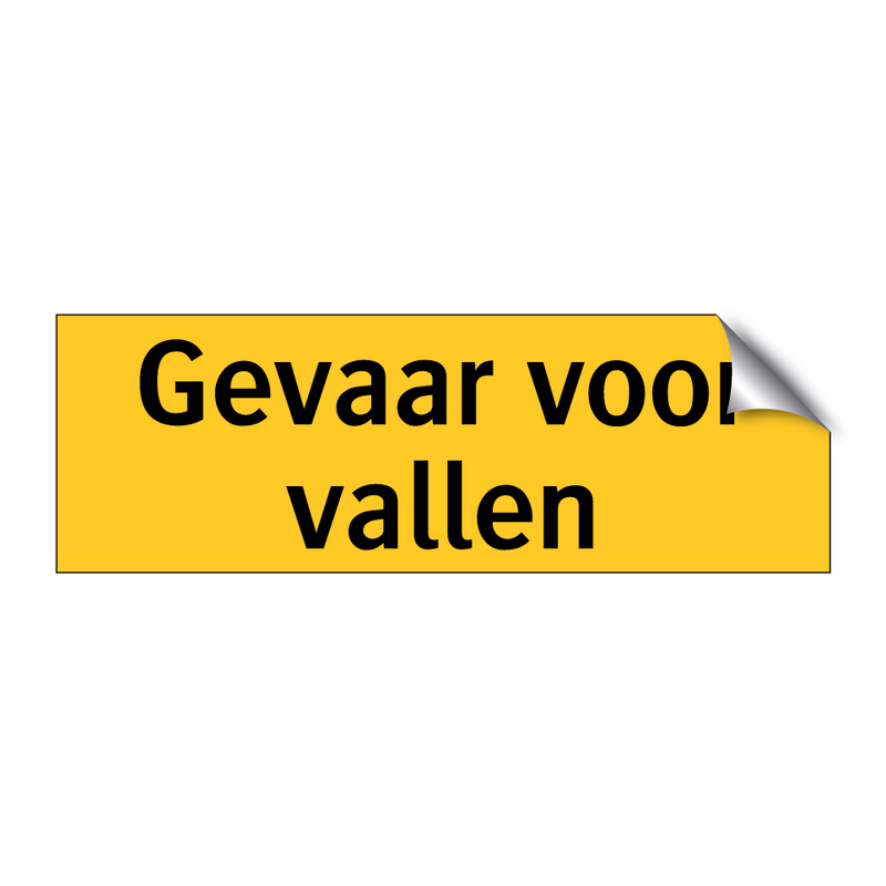 Gevaar voor vallen & Gevaar voor vallen & Gevaar voor vallen & Gevaar voor vallen