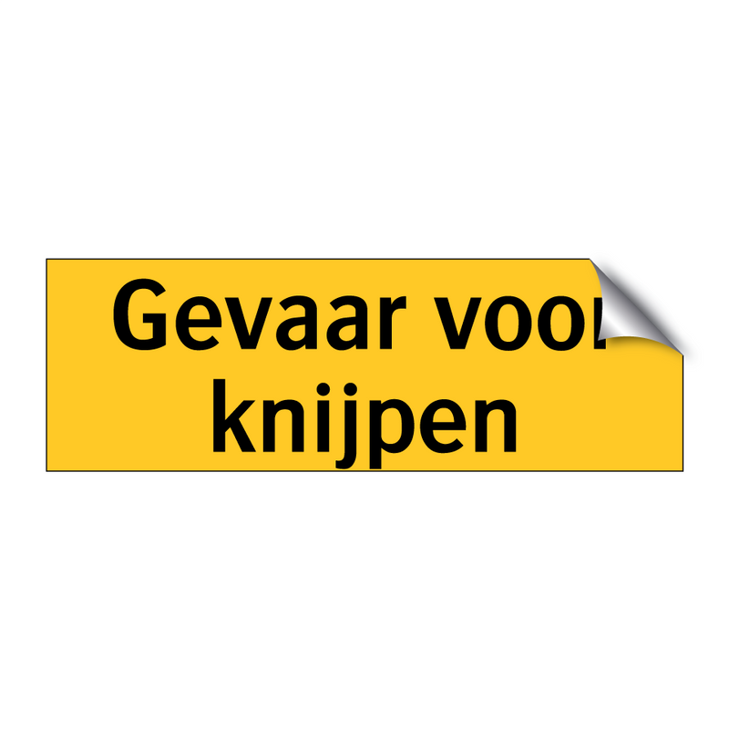 Gevaar voor knijpen & Gevaar voor knijpen & Gevaar voor knijpen & Gevaar voor knijpen