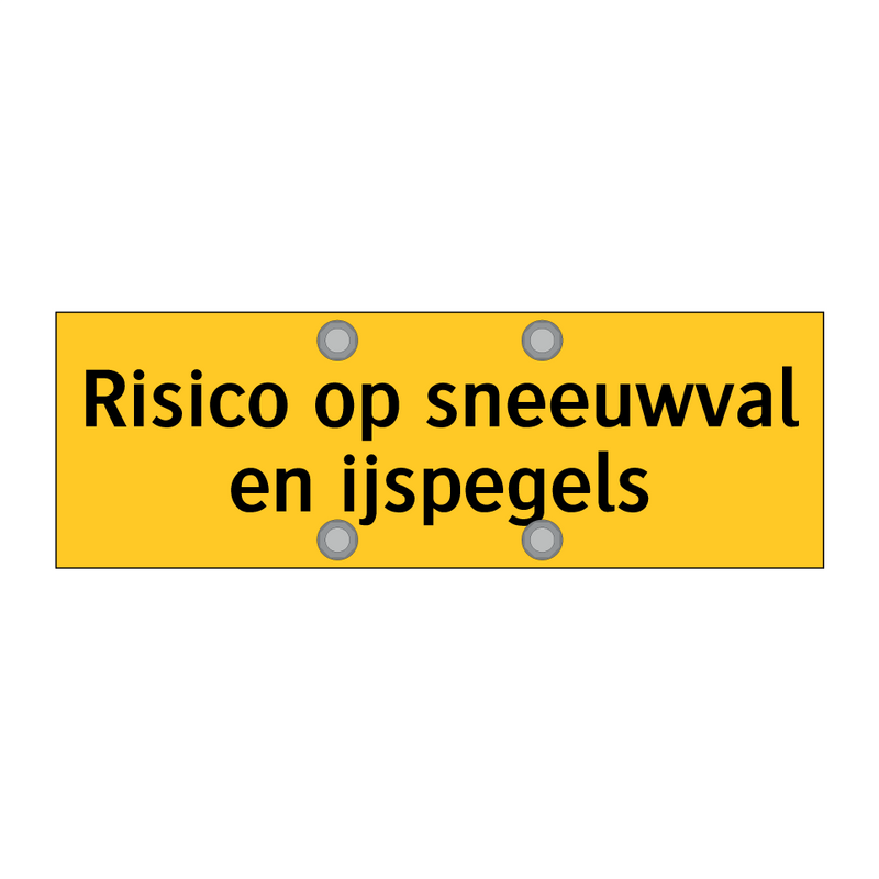 Risico op sneeuwval en ijspegels & Risico op sneeuwval en ijspegels