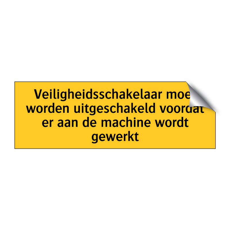 Veiligheidsschakelaar moet worden uitgeschakeld /.../