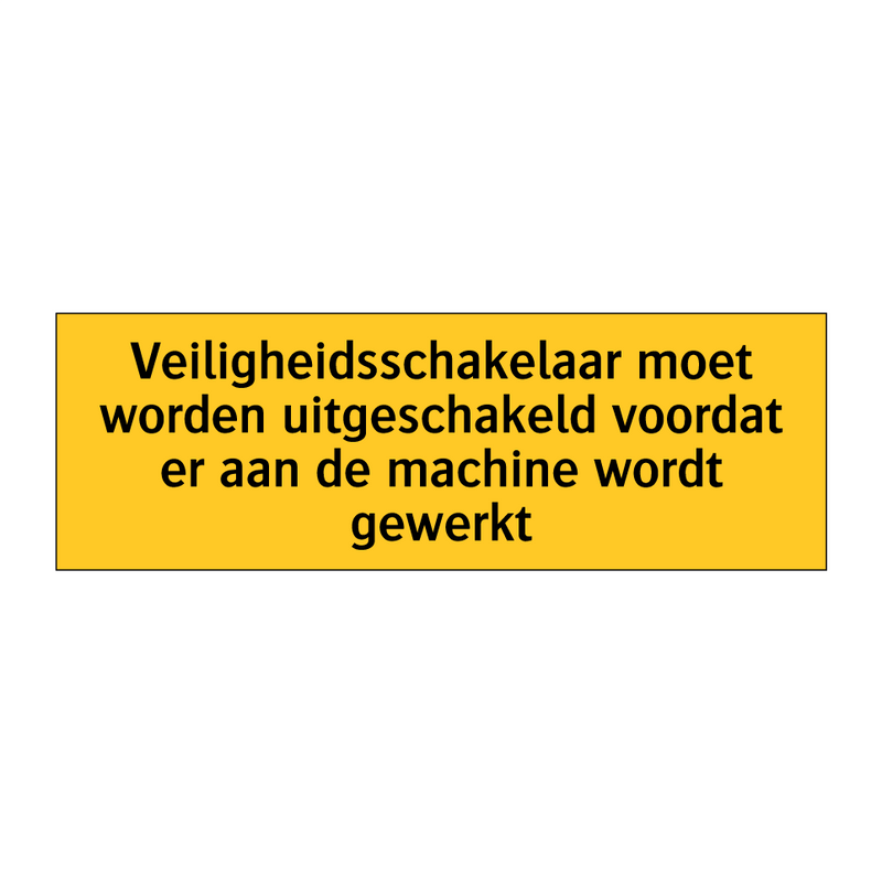 Veiligheidsschakelaar moet worden uitgeschakeld /.../