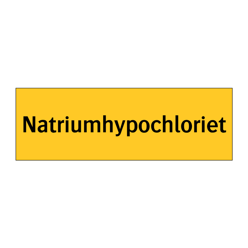 Natriumhypochloriet & Natriumhypochloriet & Natriumhypochloriet & Natriumhypochloriet