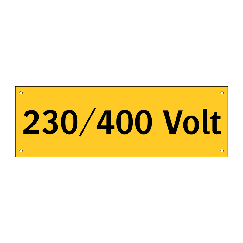 230/400 Volt & 230/400 Volt & 230/400 Volt & 230/400 Volt & 230/400 Volt & 230/400 Volt