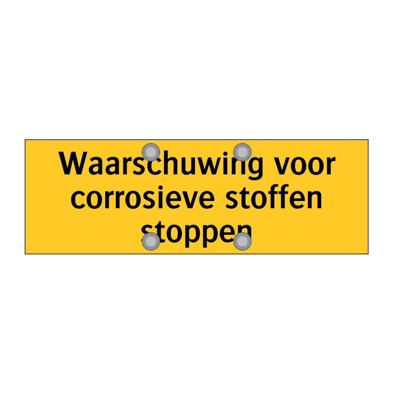 Waarschuwing voor corrosieve stoffen stoppen & Waarschuwing voor corrosieve stoffen stoppen