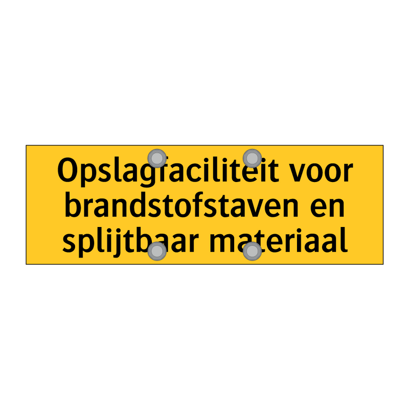 Opslagfaciliteit voor brandstofstaven en splijtbaar /.../