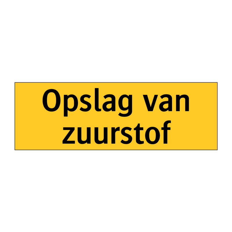 Opslag van zuurstof & Opslag van zuurstof & Opslag van zuurstof & Opslag van zuurstof