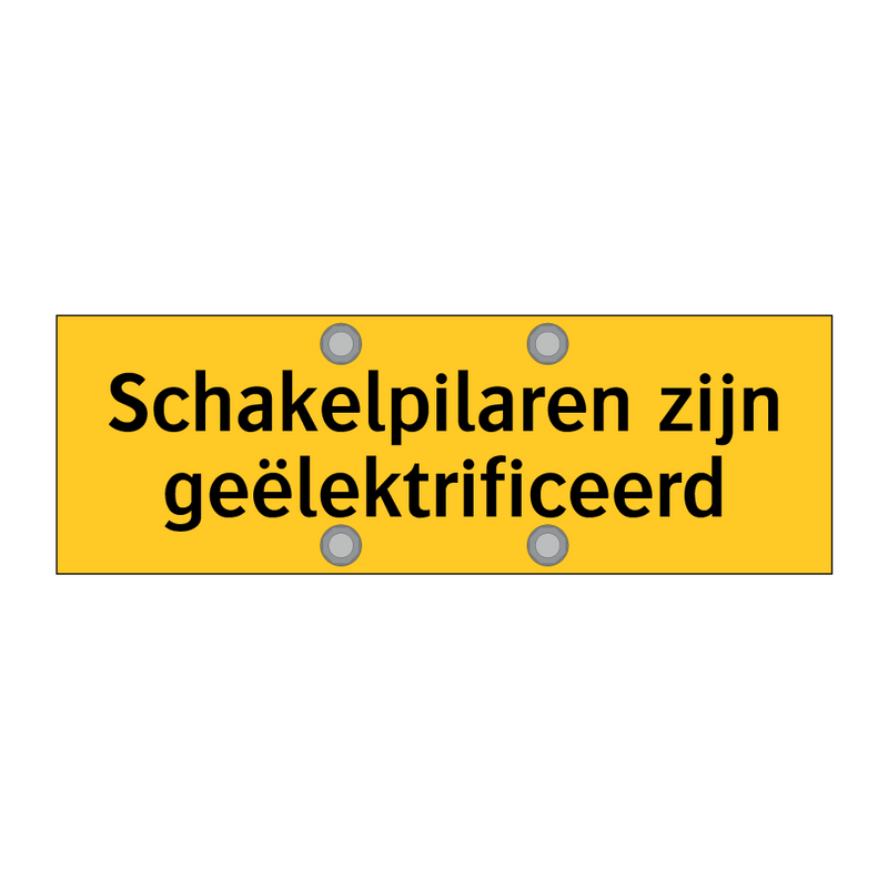 Schakelpilaren zijn geëlektrificeerd & Schakelpilaren zijn geëlektrificeerd