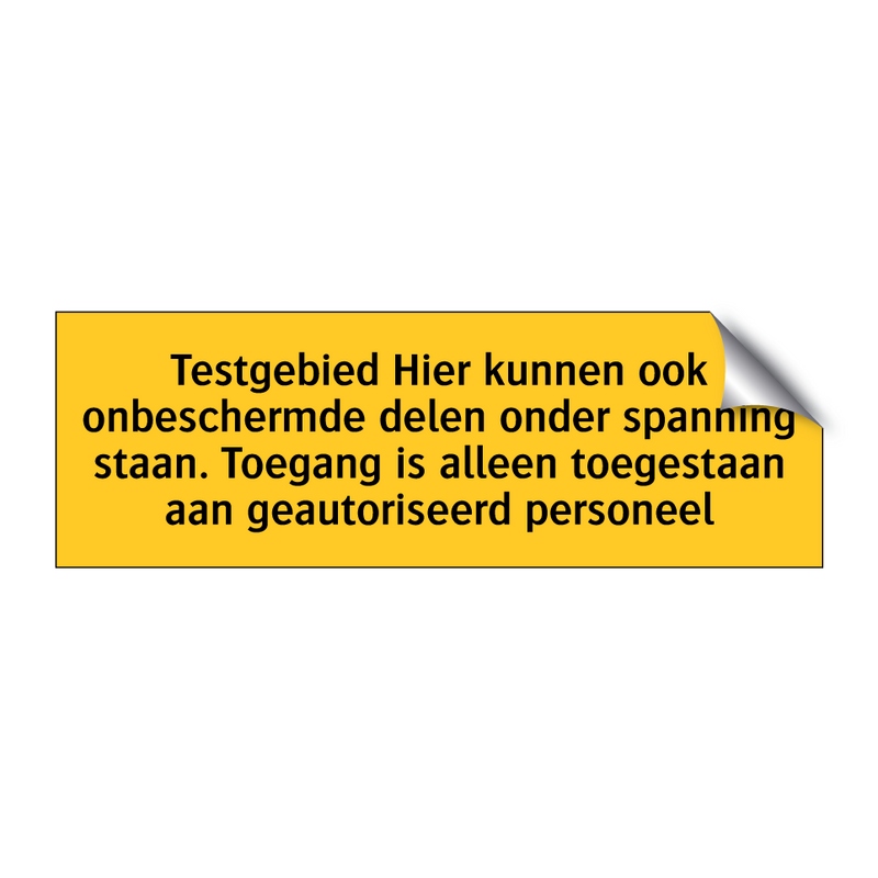 Testgebied Hier kunnen ook onbeschermde delen onder /.../