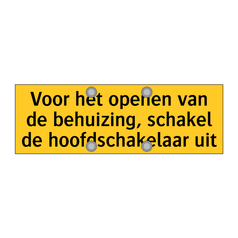 Voor het openen van de behuizing, schakel de /.../