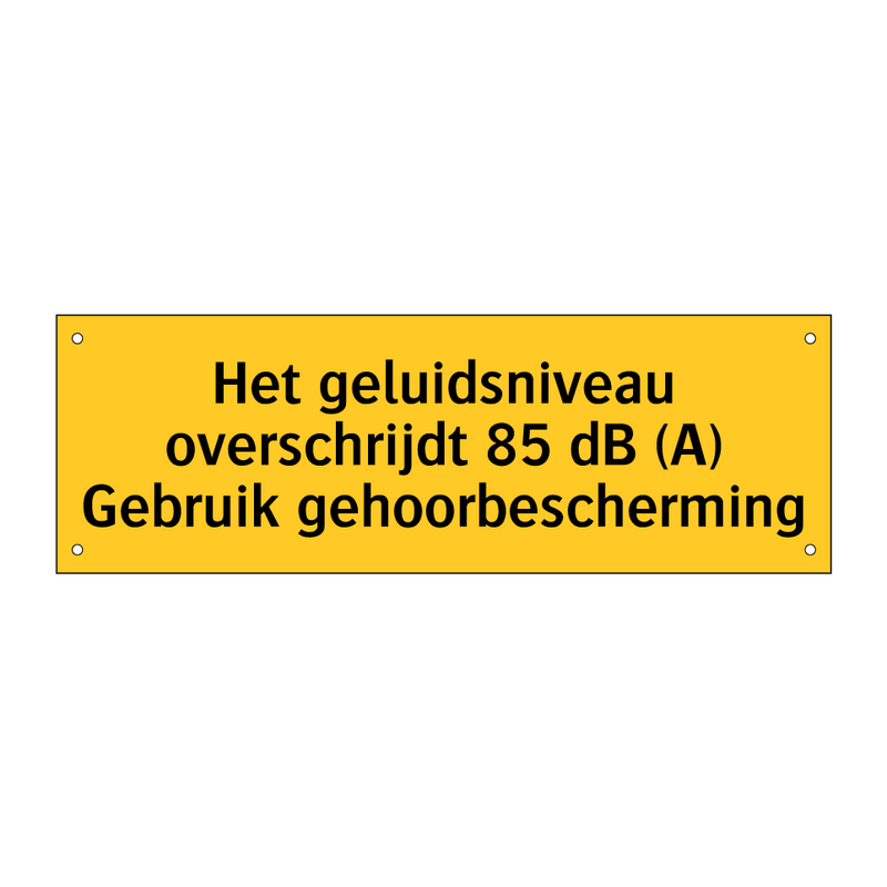 Het geluidsniveau overschrijdt 85 dB (A) Gebruik /.../