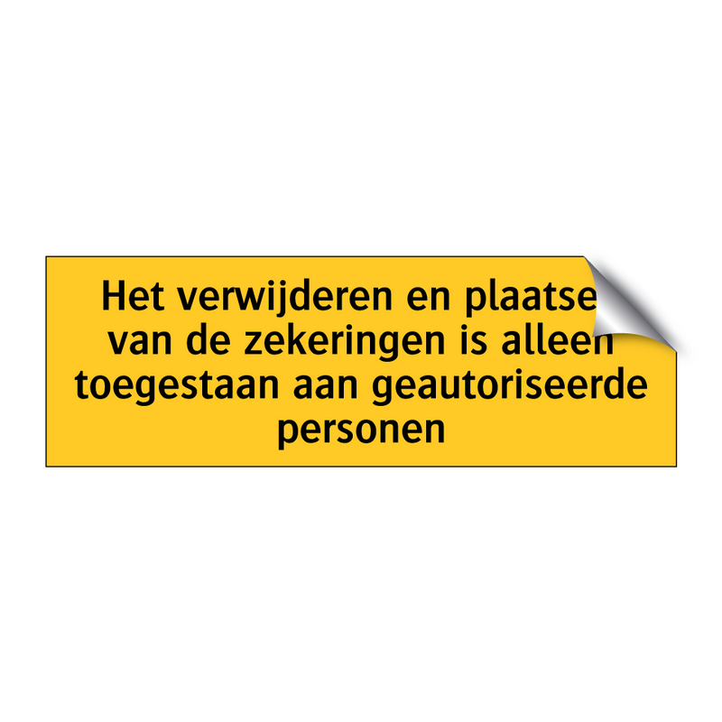 Het verwijderen en plaatsen van de zekeringen is /.../