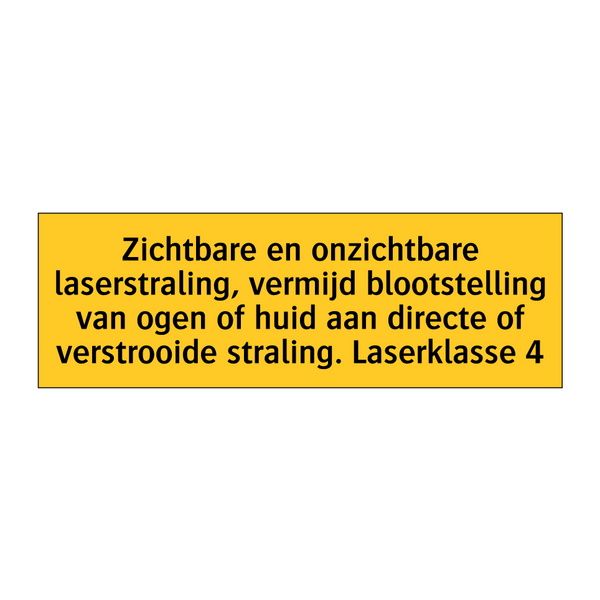 Zichtbare en onzichtbare laserstraling, vermijd /.../