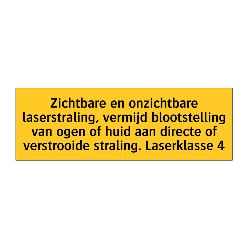 Zichtbare en onzichtbare laserstraling, vermijd /.../