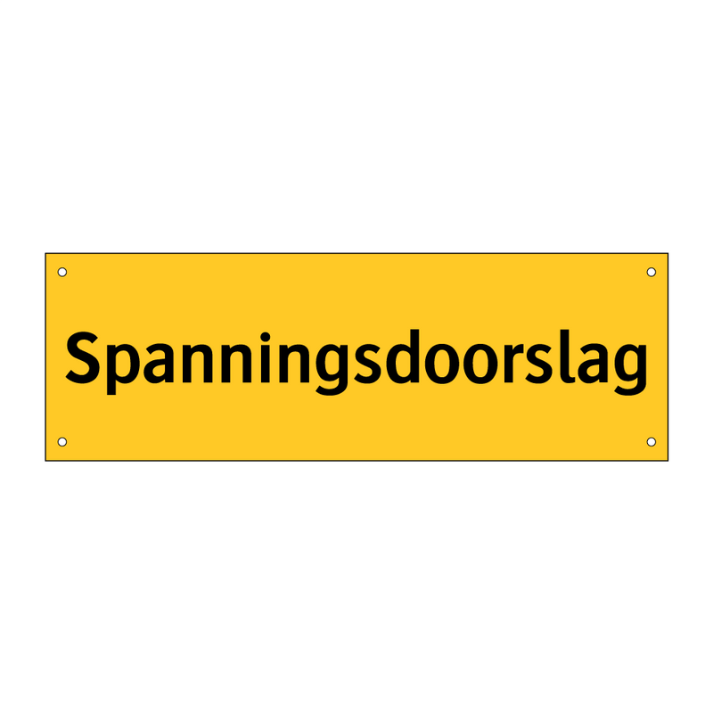 Spanningsdoorslag & Spanningsdoorslag & Spanningsdoorslag & Spanningsdoorslag & Spanningsdoorslag