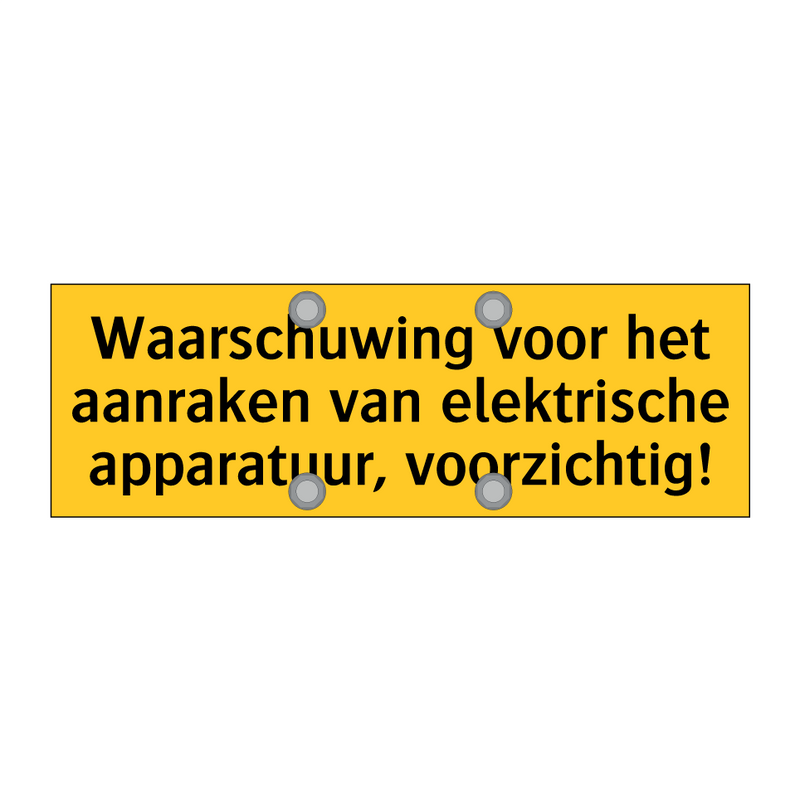 Waarschuwing voor het aanraken van elektrische /.../