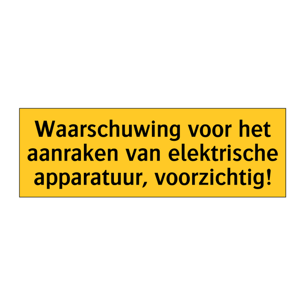 Waarschuwing voor het aanraken van elektrische /.../