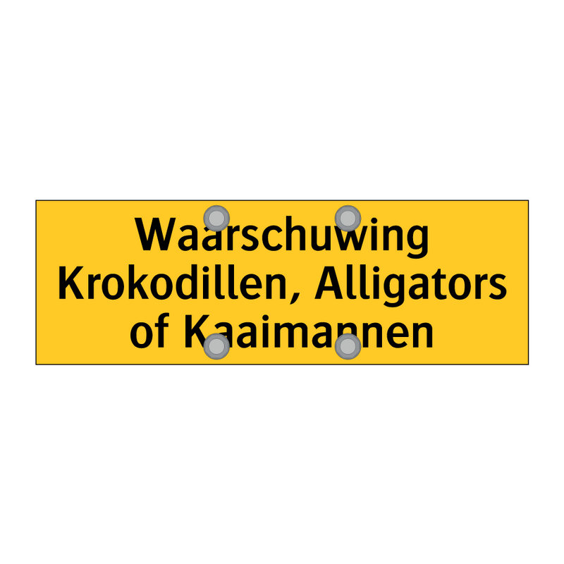 Waarschuwing Krokodillen, Alligators of Kaaimannen