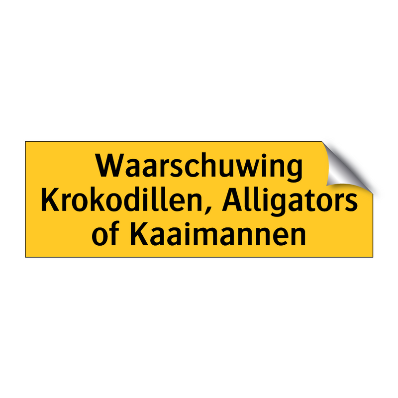 Waarschuwing Krokodillen, Alligators of Kaaimannen