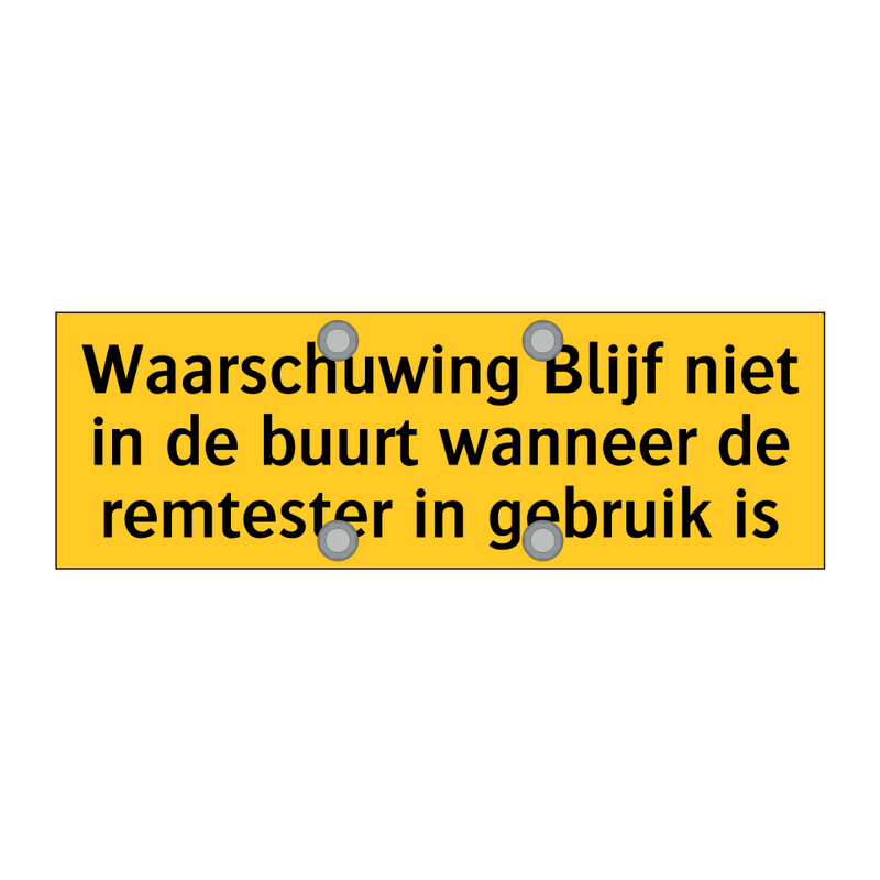 Waarschuwing Blijf niet in de buurt wanneer de /.../