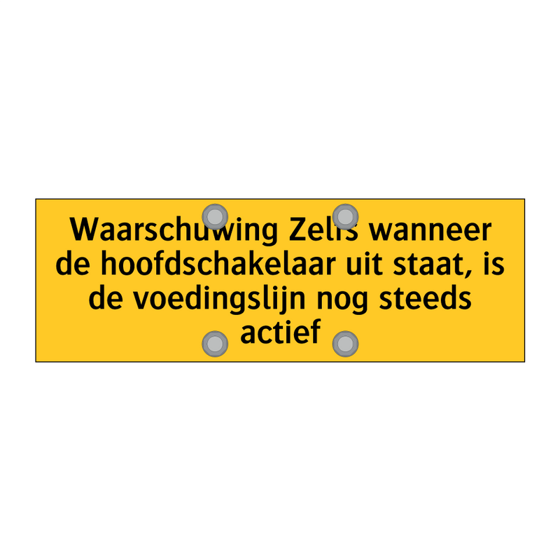 Waarschuwing Zelfs wanneer de hoofdschakelaar uit /.../