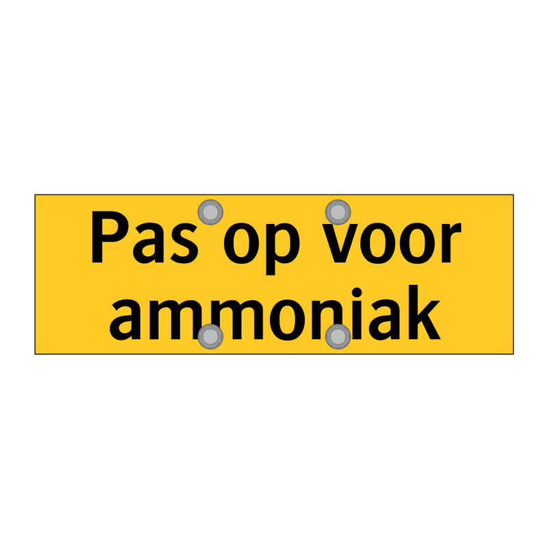 Pas op voor ammoniak & Pas op voor ammoniak & Pas op voor ammoniak